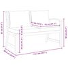 vidaXL Hagebenk med kremhvit pute 114,5 cm heltre akasie