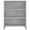 vidaXL Highboard betonggr&aring; 69,5x32,5x180 cm konstruert tre