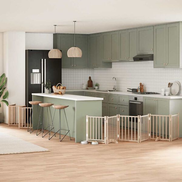 vidaXL Hundeport sammenleggbar 15 paneler 750 cm poppeltre