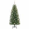 vidaXL Kunstig juletre med 150 LED med stativ gr&oslash;nn 150 cm PE og PVC