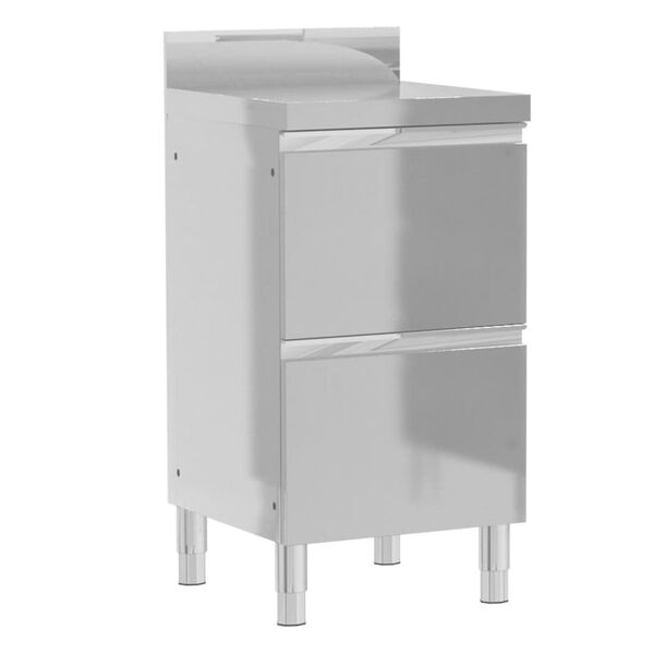 vidaXL Kommersielle kjøkkenskap 3 stk rustfritt stål