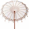 vidaXL Balinesisk Parasol 260 2 pcs Krem Bomull og solid tre