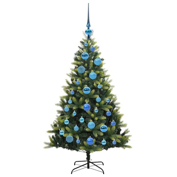 vidaXL Kunstig Hengt Julegran med 150 LED-lys gr&oslash;nn 120 cm PVC og PE