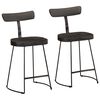 vidaXL Barkrakker 2 stk svart 49x43x79 cm heltre mango