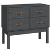 vidaXL Konsollskap gr&aring; 90x40x78 cm heltre furu