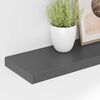vidaXL Flytende vegghyller 2 stk høyglans grå 90x23,5x3,8 cm MDF
