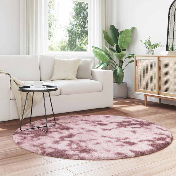 vidaXL Flossteppe med lang luv NAVARRA st&oslash;vet rosa 160x160cm polyester