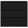 vidaXL Skjenk svart eik 80x35x76 cm konstruert tre