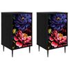 vidaXL Nattbordskap KIEL 2 stk. Svart eik 36 x 33 x 61 cm