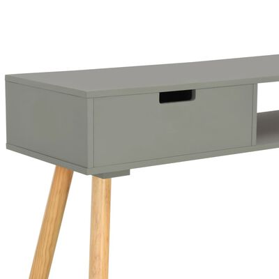 vidaXL Konsollbord grå 80x30x72 cm heltre furu