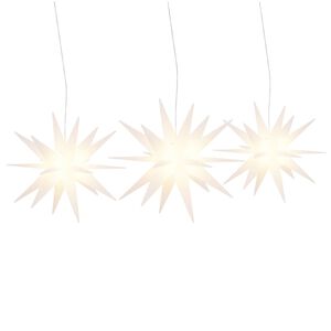 vidaXL Julelys med LED 3 stk sammenleggbar hvit