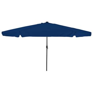 vidaXL Hageparasol 395 x 395 x 245 cm Polyester Rund Azurbl&aring;