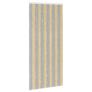 vidaXL Insektgardin Chenille Gr&aring; og Beige 100 x 220 cm 100% PP