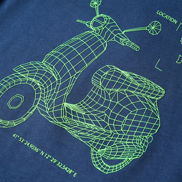 T-skjorte for barn mørkeblå 140