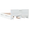 vidaXL Sengeramme med hodegavl hvit 160x200 cm konstruert tre
