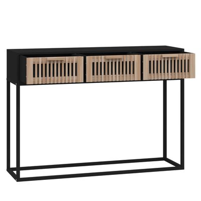 vidaXL Konsollbord svart 105x30x75 cm konstruert tre og jern