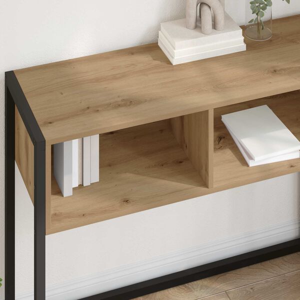 vidaXL Avlastningsbord Kunstnerisk Eik 100 x 36 x 75 cm Konstruert tre