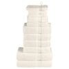 vidaXL Premium h&aring;ndklesett 12 deler SOLUND kremhvit 600 g/m2