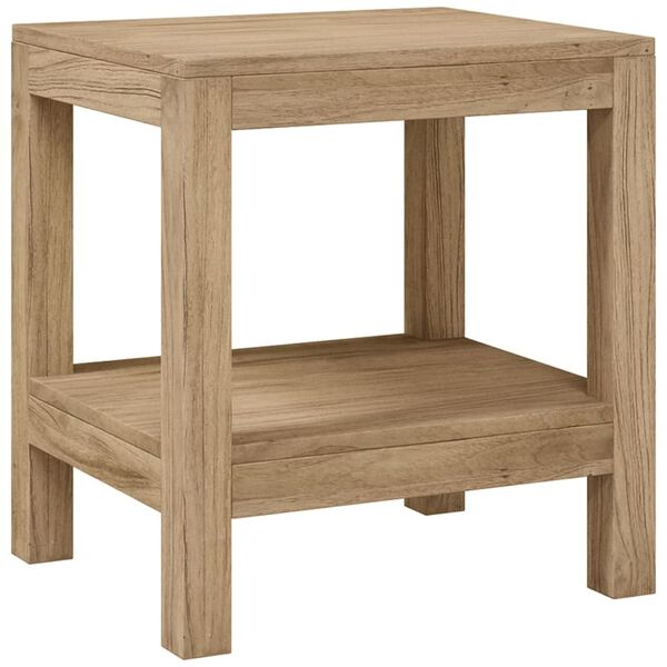 vidaXL Sidebord til baderom 45x35x45 cm heltre teak