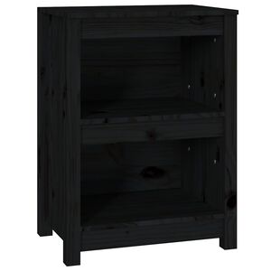 vidaXL Bokhylle svart 50x35x68 cm heltre furu