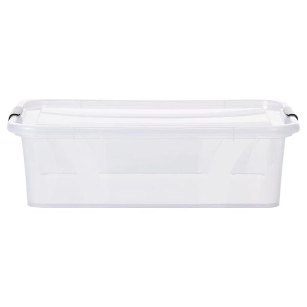 vidaXL Oppbevaringsbokser med lokk 5 stk gjennomsiktig 21 L