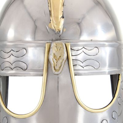 vidaXL Beowulf hjelm antikk replikk LARP sølv stål