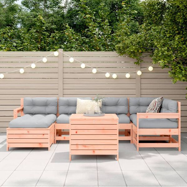 vidaXL Hagesofasett 7 deler heltre douglasgran