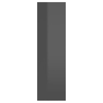 vidaXL Vegghylle høyglans grå 75x16x55 cm sponplate
