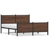 vidaXL Sengeramme i metall uten madrass brun eik 160x200 cm