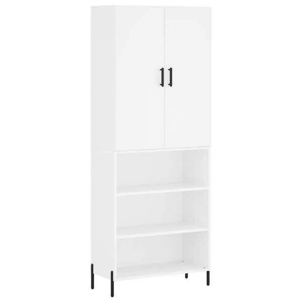vidaXL Highboard hvit 69,5x34x180 cm konstruert tre