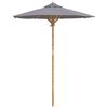 vidaXL Hageparasol &Oslash; 180 x 230 cm Bambus Rund M&oslash;rkegr&aring;