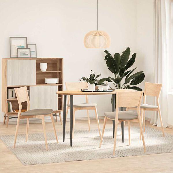 vidaXL Bordplate 120x60x2 cm oval heltre eik