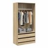 vidaXL Garderobe sonoma eik 100x50x200 cm konstruert tre