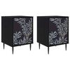 vidaXL Nattbordskap DOKKUM 2 stk. Svart eik 36 x 33 x 51 cm