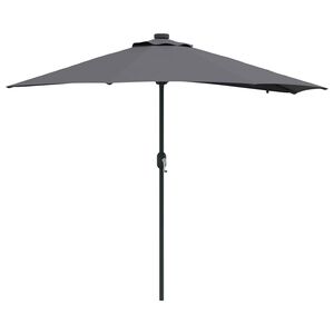 vidaXL Hageparasol Antrasitt 294 x 150 x 223 cm Polyester og st&aring;l
