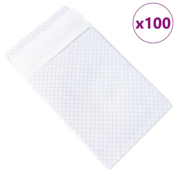 vidaXL Treningspad for kj&aelig;ledyr Ensfarget 100 pcs 120 x 80 cm