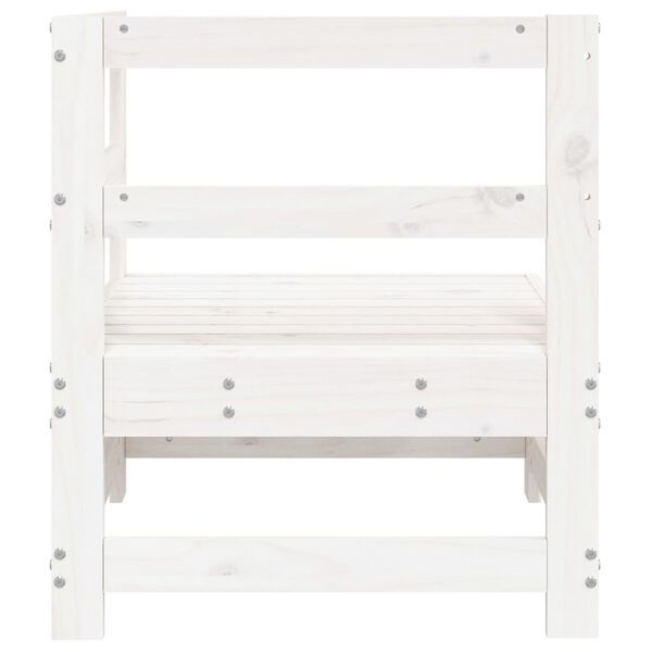 vidaXL Utendørs hjørnesofa hvit heltre furu