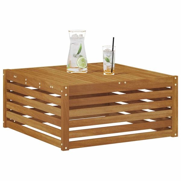 vidaXL Utebord Solid akasietre Naturlig 79 x 79 x 37 cm