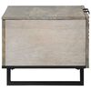 vidaXL Kaffebord Beige og svart 80 x 50 x 40 cm Massivt akasietre