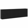 vidaXL Serviesskap Svart Eik 240 x 33 x 70 cm Konstruert tre