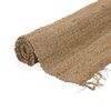 vidaXL H&aring;ndvevd teppe jute stoff 120x180 cm naturell