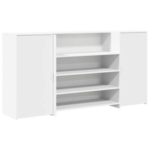 vidaXL Resepsjonsdisk hvit 200x50x103,5 cm konstruert tre
