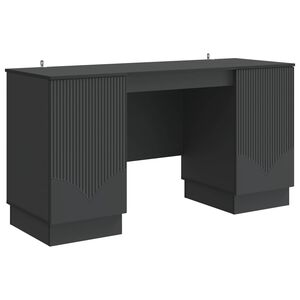 vidaXL Skrivebord Svart 142,5 x 50 x 75 cm Konstruert tre