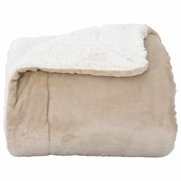 vidaXL Kastteppe Beige 220 x 240 cm Fleece