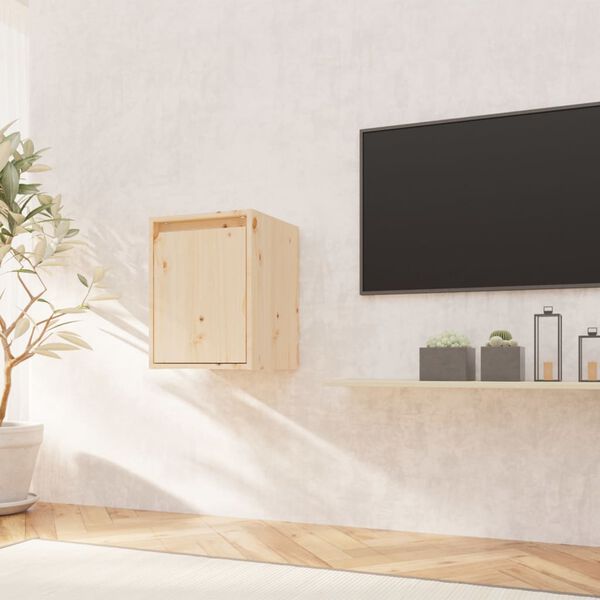 vidaXL Veggskap 30x30x40 cm heltre furu