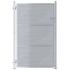 vidaXL Hageport 85 x 120 cm Rustfritt st&aring;l S&oslash;lv L&aring;sbar