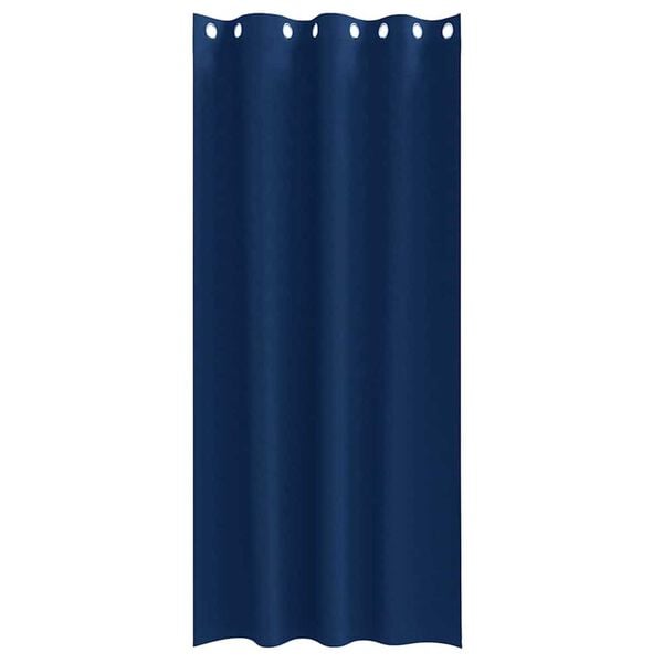 vidaXL Mørkleggende Gardiner med Ringer 2 pcs Mørkeblå 245 x 140 cm