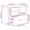 vidaXL Nattbordskap Gammelt tre 35 x 60 x 50 cm Konstruert tre