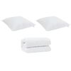 vidaXL Dyne med Puter med pute 3 pcs Hvit Mikrofiber