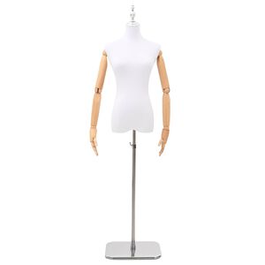 vidaXL Justerbar mannequin 165-213 cm med base Hunn PP Hvit